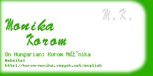 monika korom business card